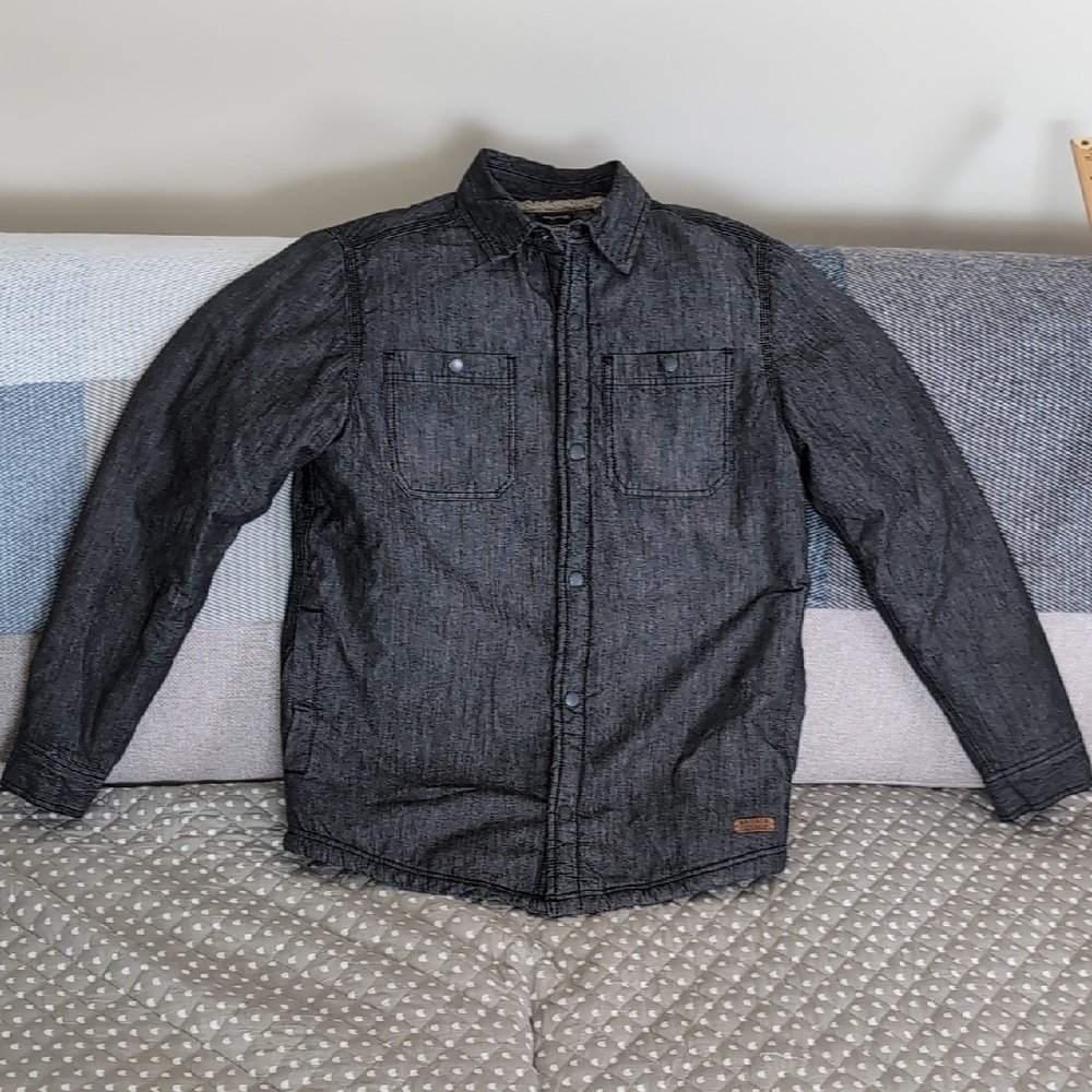 Buffalo David Bitton,Men's Dark Denim Wash Fleece Lined Jacket,Size S.